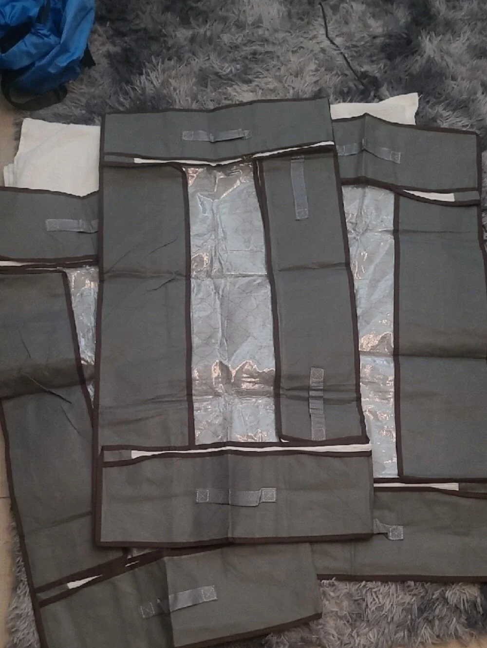 Large Fabric Storage Pouches - Set of 3